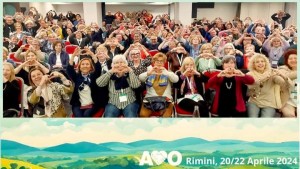 Come l'anno scorso, la foto di rito a chiusura del Convegno: con i nostri cuori per tutti